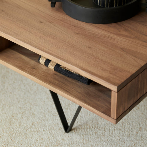 Tikamoon Massief notenhouten salontafel - Donkerbruin - vtwonen shop