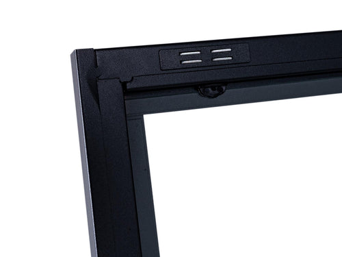 MaximaVida metalen locker vitrinekast Finn 80 x 35 x 180 cm zwart - echt glas - vtwonen shop