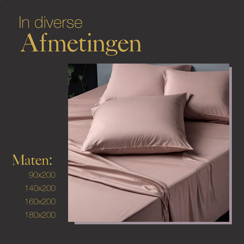 Ten Cate premium - hoeslaken - 160x200 - 100% katoen satijn - roze