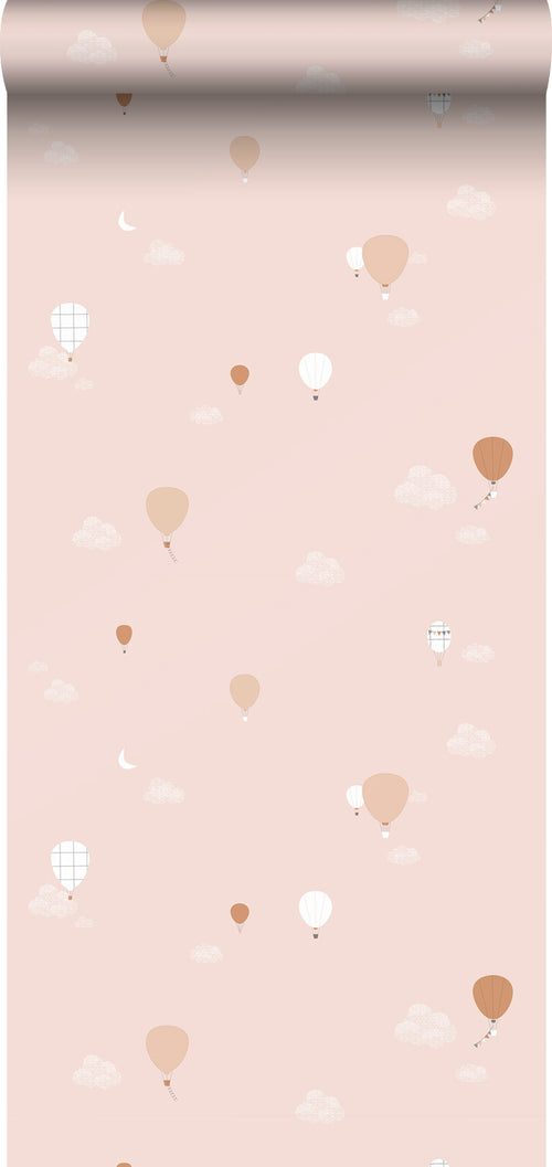 Sanders & Sanders behang luchtballonnen roze - 53 cm x 10 m - 640286