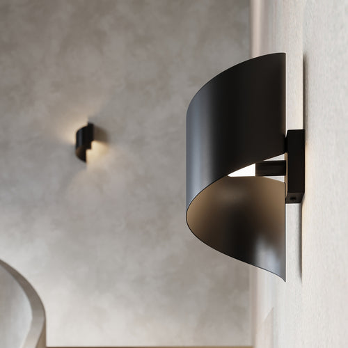 Sollux Lighting Wandlamp TALASSA zwart - 15x13x31cm