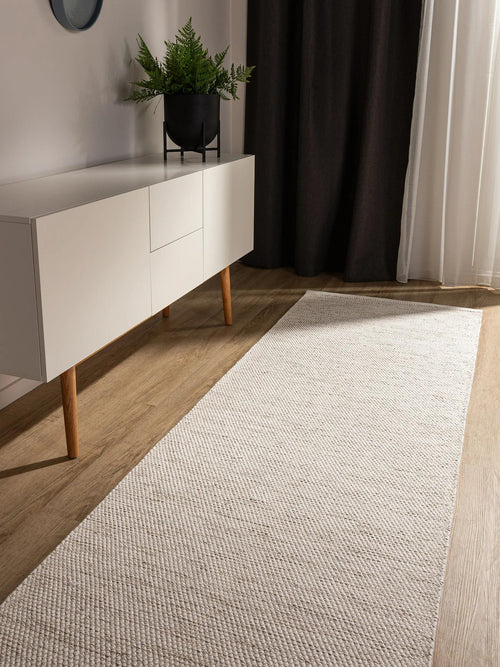 benuta katoenen loper Ron - créme - 70x200 cm