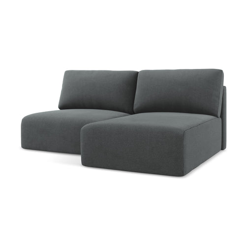 LaMiaSofa hoekbank rechts Ostia - textuurstof - grijs - 210x149x79