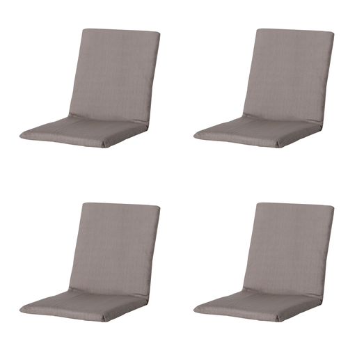 Madison stapelstoelkussen Basic - taupe - 97x49x3cm - set van 4