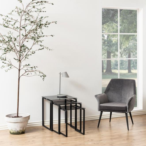 BRAM Salontafel Muker - Zwart Met Smoked Glass - vtwonen shop