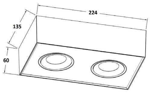 Artdelight spot Brooklyn - 2 lichts - 22.4  x 6   cm - zwart