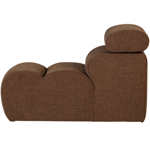 WOOOD 1-zits element bank Novi - Polyester - Mokkabruin - 86x82x113