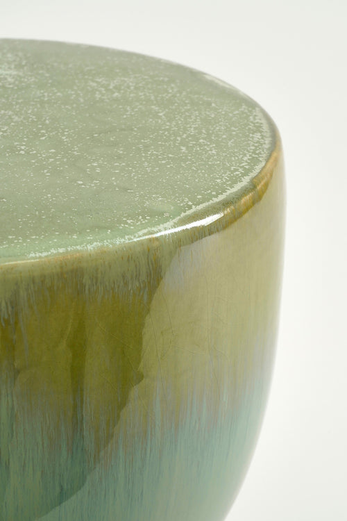 Mica Decorations Lucien Bijzettafel - H42 x Ø29 cm - Keramiek - Groen - vtwonen shop