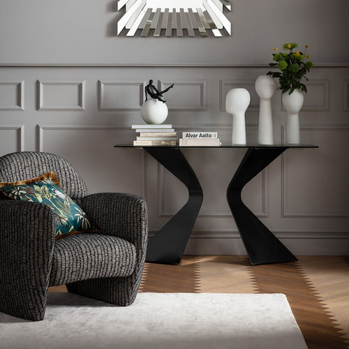 Kare Design Console Gloria 140x45cm keramiek zwart - vtwonen shop