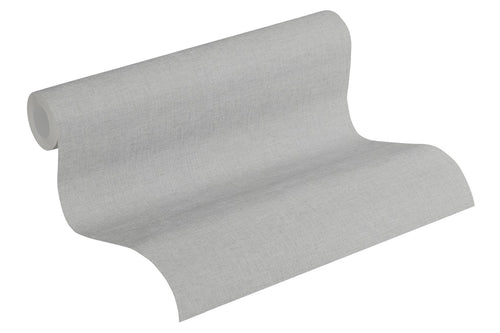 Livingwalls behang linnenstructuur grijs - 53 cm x 10.05 m - AS-374304
