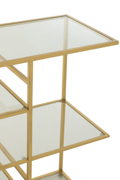 J-Line console - ijzer/glas - goud