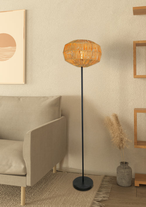 EGLO vloerlamp Sheldon - e27 - 153.5 cm - papier - vtwonen shop