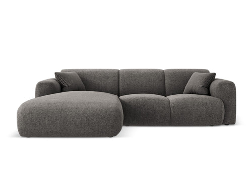 Cosmopolitan Design linker hoekbank Nolio 4-zits, chenille, grijs - 170x260x72cm