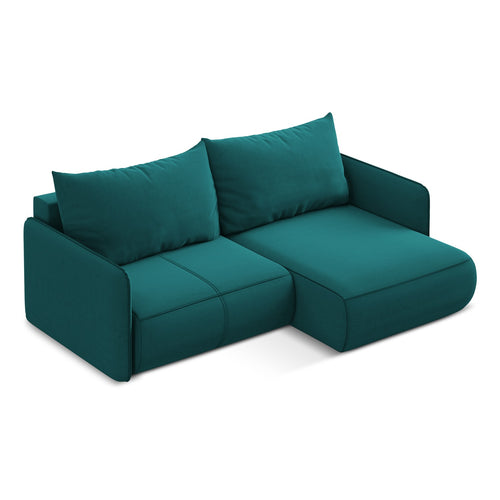 LaMiaSofa hoekbank rechts Palermo - velours - marien - 207x148x86