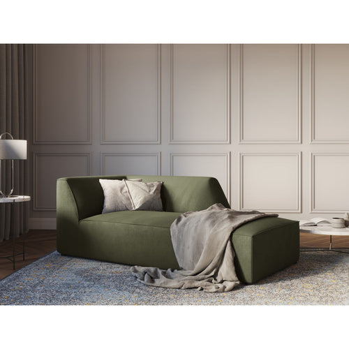 Cosmopolitan Design - Ligstoel rechts Siena ribfluwelen groente - 181x93x69cm