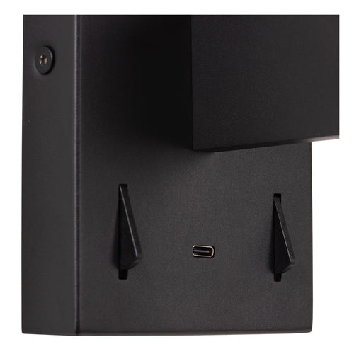 Lucide wandlamp FINAN - Geïntegreerde LED - Zwart