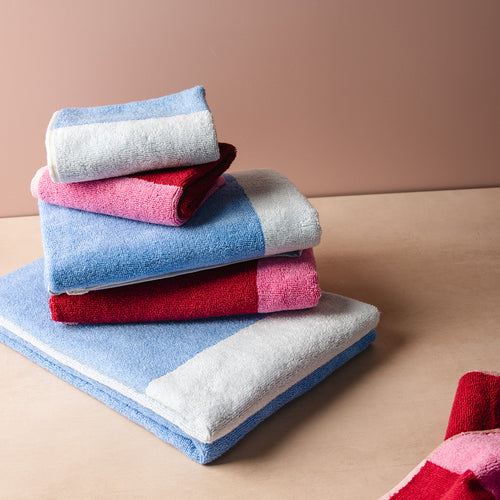 Ona - Badhanddoek 50x100cm ocean blue Pixie - Set van 2