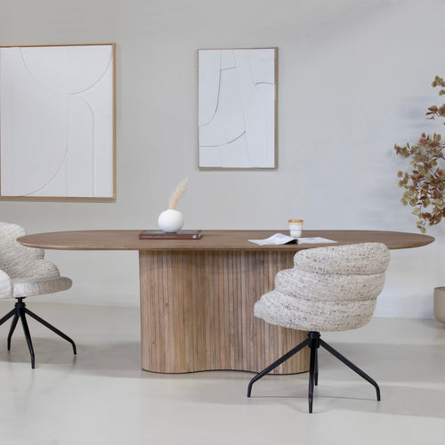 Giga Meubel Eettafel Ava - Naturel Mangohout - 300x100x77cm - vtwonen shop