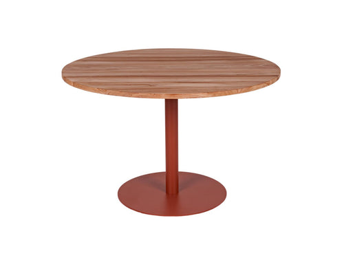 MaximaVida ronde metalen tafelpoot Portland roestbruin- extra zware 34 kg uitvoering - vtwonen shop