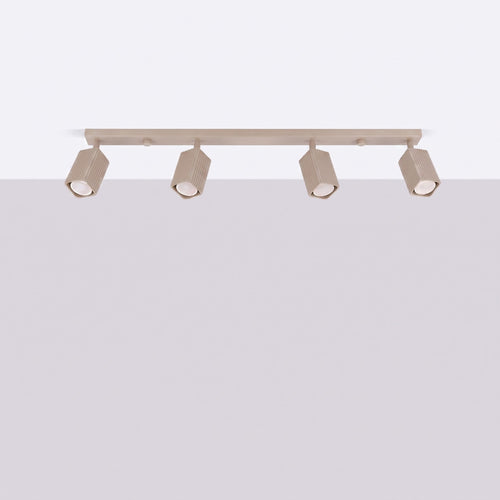 Sollux Lighting Plafondlamp RAYO 4L taupe - 81x6x16,5cm