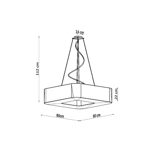 Sollux Lighting Kroonluchter URANO 80 wit - 80x80x112cm