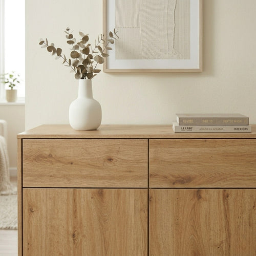 Calicosy - LENNY Dressoir 2 deuren - Eiken - 40x90x80 cm