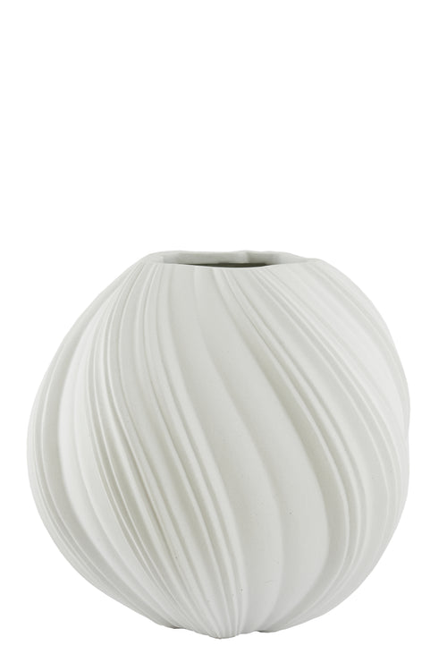 Light & Living vaas YATUNG - Ø65x60cm - wit - vtwonen shop