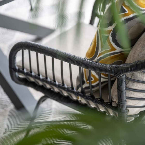 Garden Impressions tuinset Lucas - Tulli zwart - light teak look - 7-delig