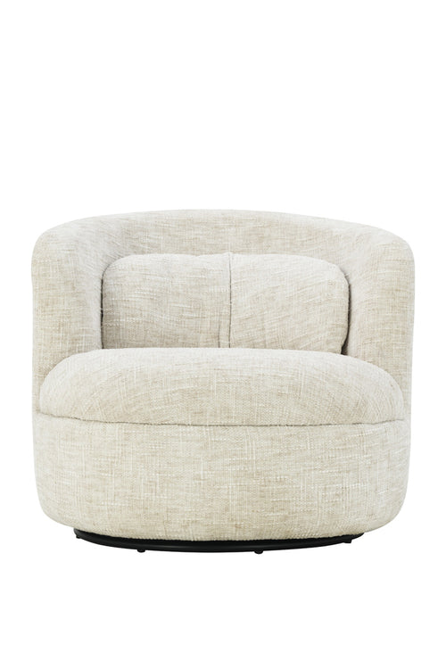 DÉJA Living Draaifauteuil Lilou - Beige Stof - Zithoogte 40cm - vtwonen shop