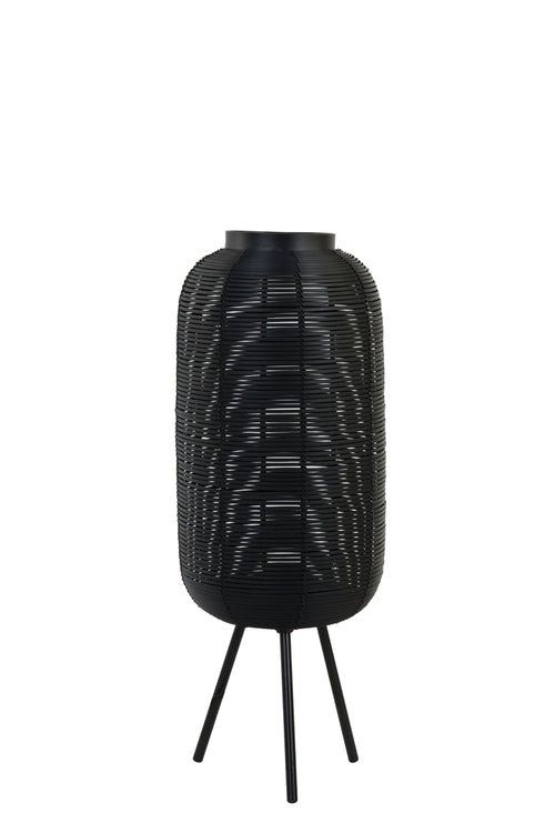 Light & Living - Tafellamp TOMEK - Ø21x55cm - Zwart - vtwonen shop