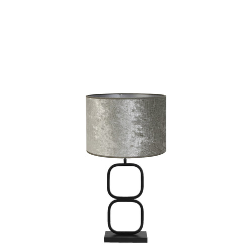 Light & Living tafellamp Lutika/Chelsea - zwart, zilver - 30x30x67cm