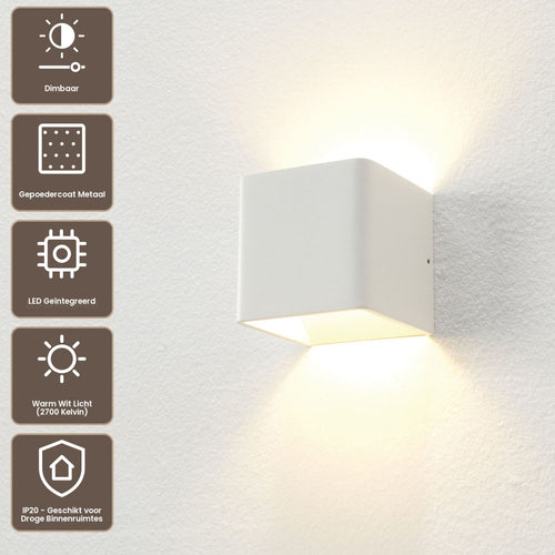 Artdelight Wandlamp Fulda - Wit
