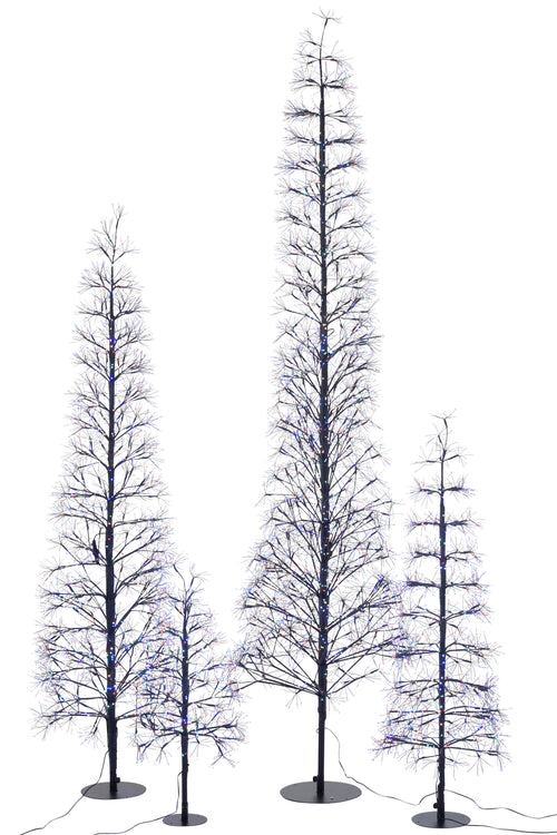 J-Line decoratie Boom Multicolor - ijzer - zwart - extra large - LED lichtjes - vtwonen shop