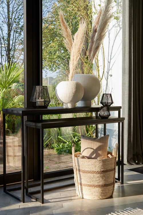 Light & Living side BRYSON - 120x40x82cm - zwart - Set van 2 - vtwonen shop