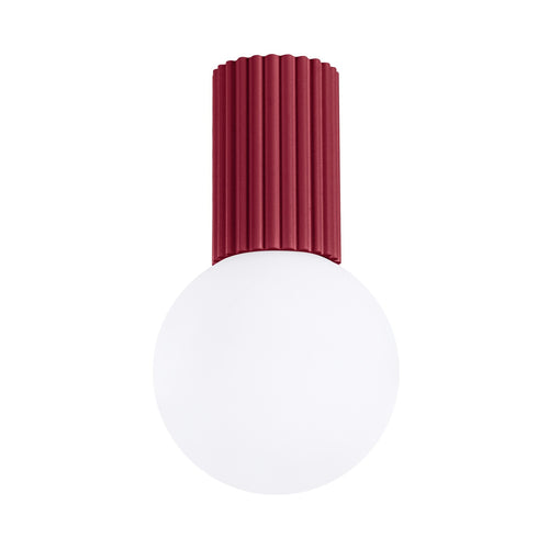 Sollux Lighting Plafondlamp HALO bordeaux IP44 - 12x12x21cm