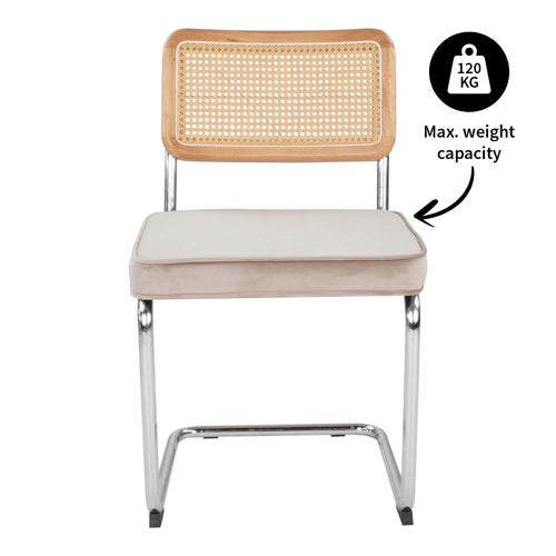 Kick buisframe stoel Kai - Champagne - vtwonen shop