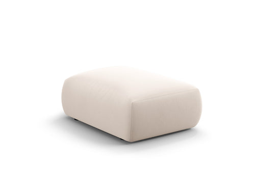 Cosmopolitan Design Poef Matera flueel beige - 68x86x40cm