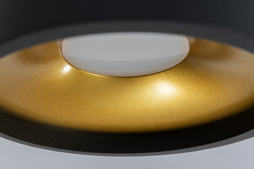 Artdelight plafondlamp Orlando - 1 lichts - 14  x 5   cm - zwart - goud