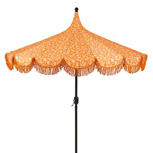 Mica Decorations Kelly Parasol met Draagtas - Stokparasol 238 x Ø235 cm - Tuin of Balkonparasol - Polyester, Staal - Oranje