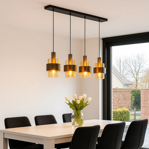 Highlight hanglamp Marrone - 4 lichts - 110  x 150   cm - brons