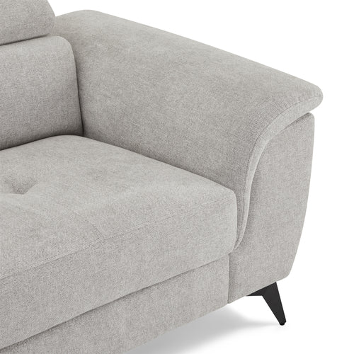 Furnhouse chaise longue bank rechts Betis - Grijs - Stof - 95x290x90