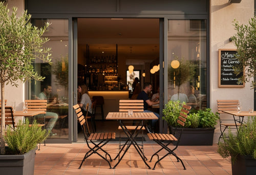 MaximaVida inklapbare tuinstoel Toscana zwart 2 stuks - 100% FSC excellent acacia - vtwonen shop