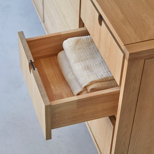 Tikamoon Massief eikenhouten buffet 145 cm - Naturel - vtwonen shop