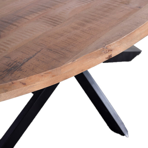 Giga Meubel Eettafel Mansour - Naturel Hout - 180x100x76cm