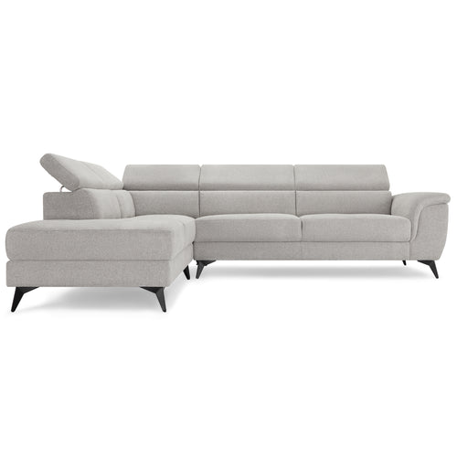 Furnhouse chaise longue bank links Betis - Grijs - Stof - 95x290x90