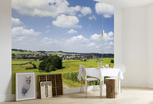 Sanders & Sanders fotobehang natuurmotief groen en blauw - 350 x 280 cm - 612591