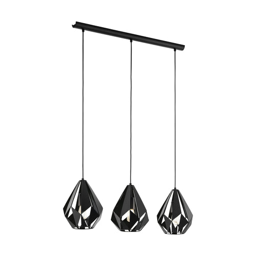 EGLO hanglamp Carlton 5 - e27 - 80,5 cm - zwart