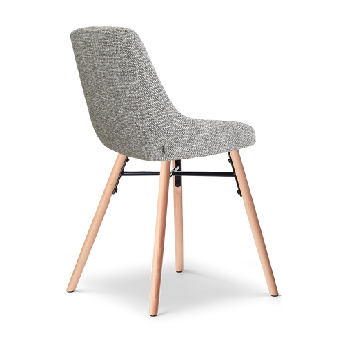 Nolon Nena-Isa eetkamerstoel grijs blend - houten onderstel