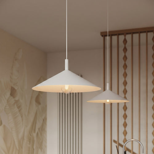 Sollux Lighting Hanglamp NOX 40 wit - 40x40x135cm