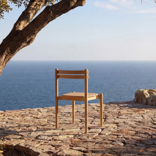 Tikamoon Stoel in massief teak - Naturel